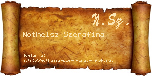 Notheisz Szerafina névjegykártya